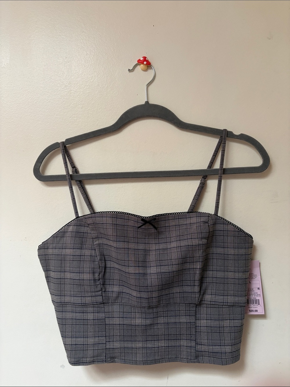 Target Plaid Cropped Bustier Cami Top